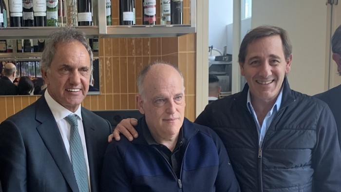 Scioli se reunió con el presidente de La Liga española para dialogar sobre las SAD