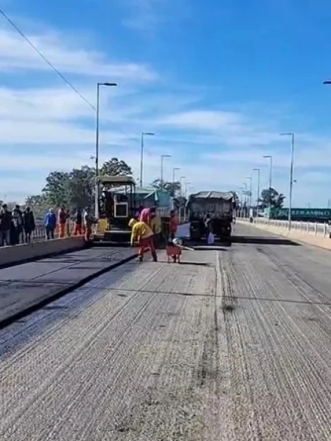El puente Lucas Córdoba permanecerá cortado hasta mañana al mediodía por obras de repavimentación