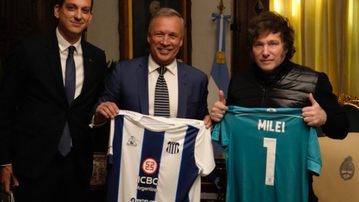 SAD: Milei recibió a Fassi, presidente de Talleres, en Casa Rosada