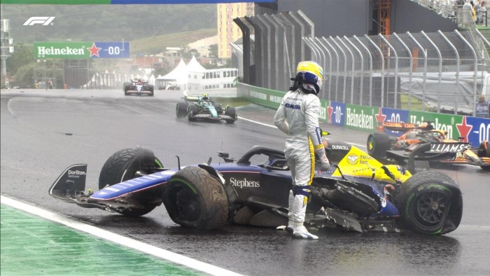 GP Brasil: la discusión entre Colapinto y Williams antes de chocar