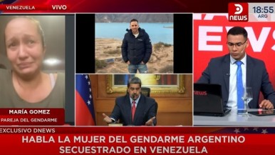 María Gómez, la pareja del gendarme argentino, rompió en llanto al hablar sobre la detención de su esposo