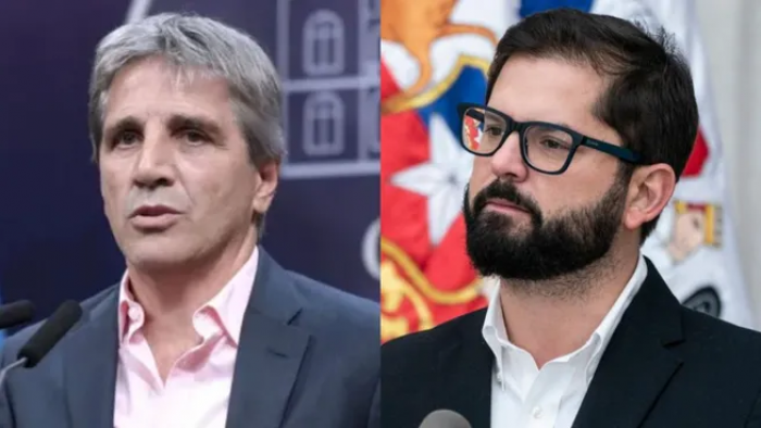 Chile envía carta de protesta a Argentina por declaraciones de Luis Caputo sobre Gabriel Boric