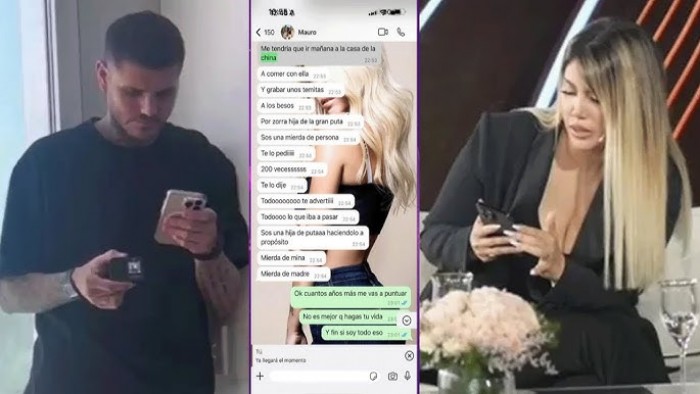 "Yo sé que te morís de ganas de...": los escandalosos chats filtrados de Icardi y Wanda