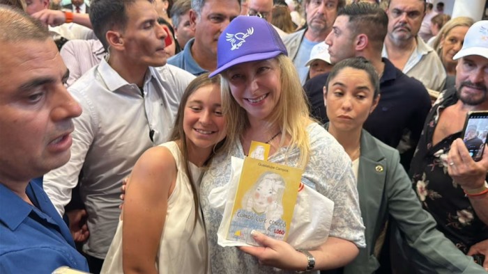 Karina Milei evitó hablar de su candidatura y arengó a la militancia en Mar del Plata