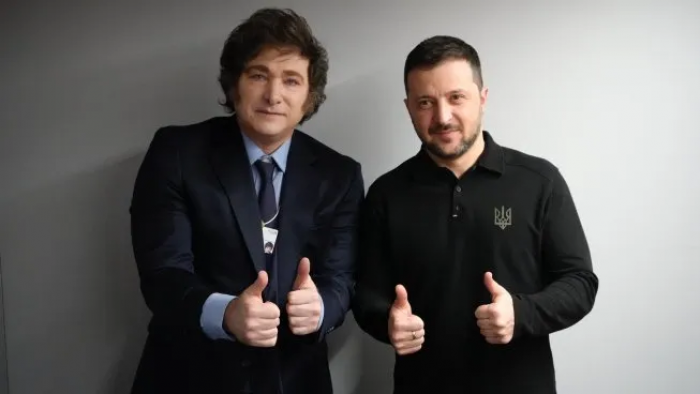 Javier Milei se reunió con Volodimir Zelensky para ratificar su apoyo a Ucrania