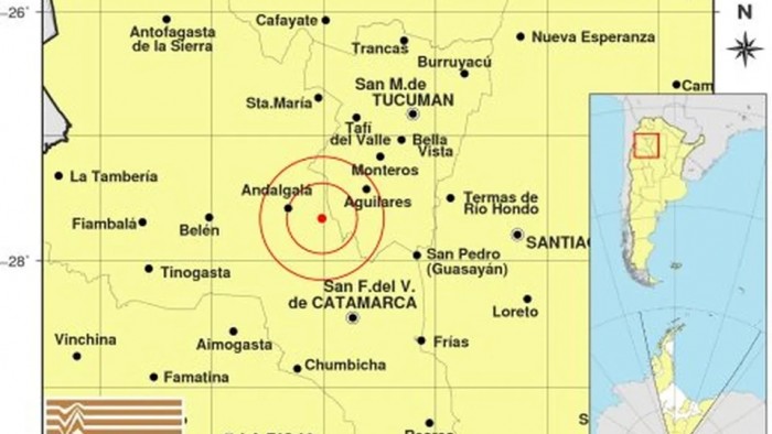 Un sismo en Catamarca se sintió en Tucumán este lunes