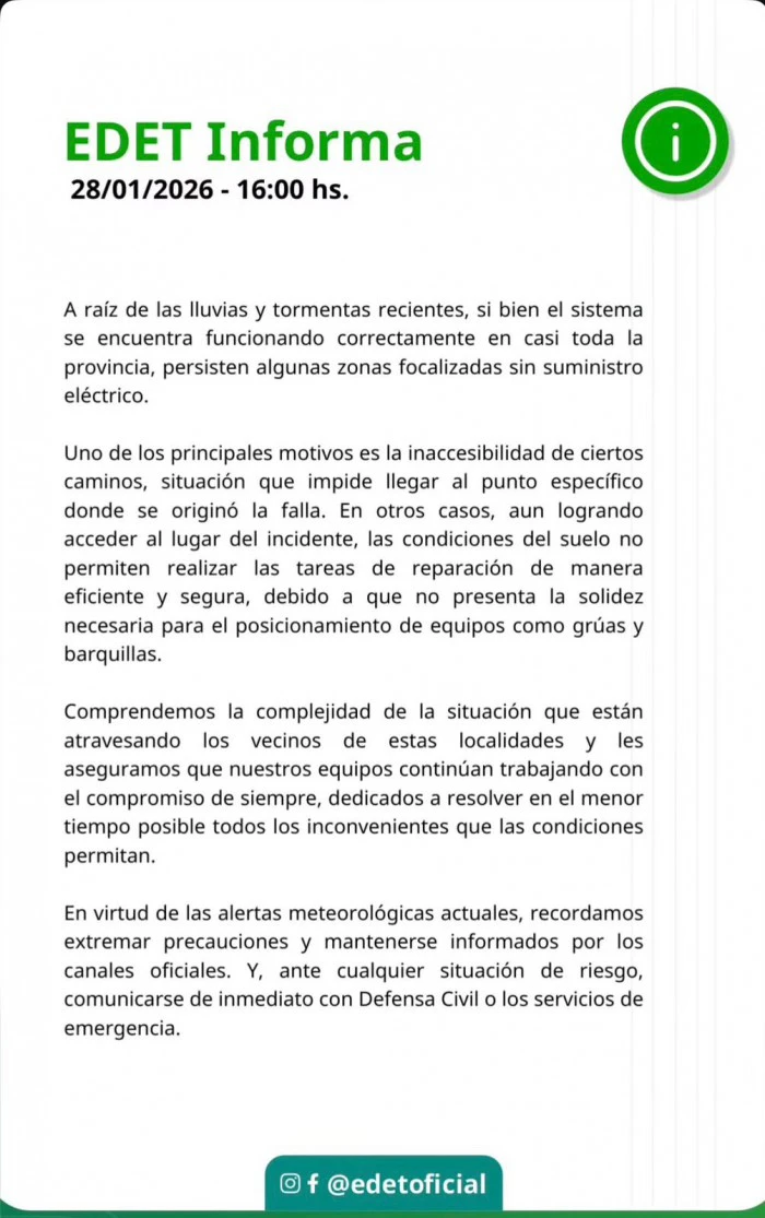Otra vez EDET: tormentas, inundaciones y el mismo guión de siempre