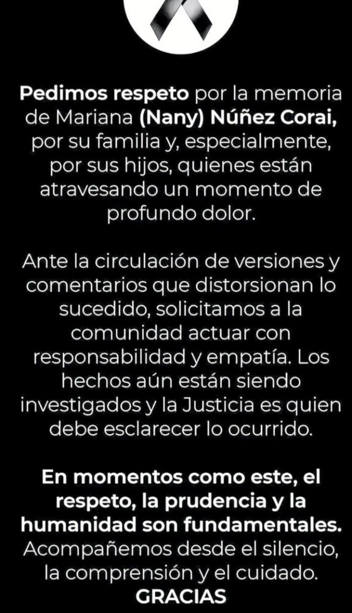 El adiós a Mariana Núñez Corai y el silencio que rodea su partida