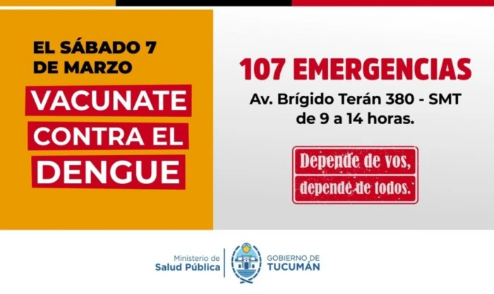 Vacunación en Tucumán: dónde ir este sábado 7 de marzo