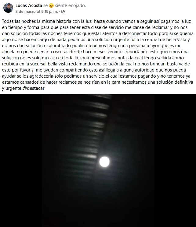 EDET también suspende el servicio en todo Tucumán