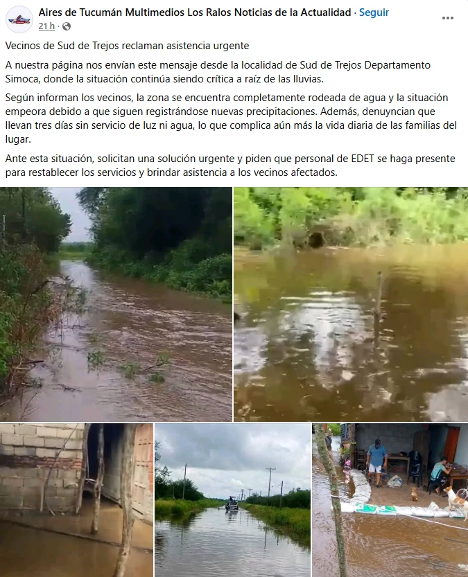 EDET también suspende el servicio en todo Tucumán