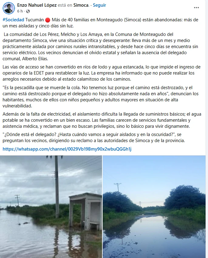 EDET también suspende el servicio en todo Tucumán