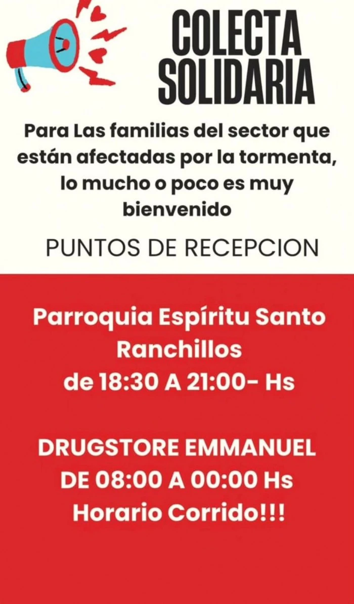 Puntos de donación: Tucumán se une para ayudar a los inundados