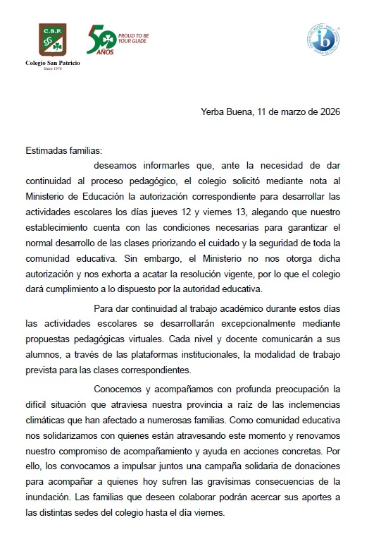 Colegios de Tucumán pidieron retomar las clases, pero Montaldo mantiene la suspensión