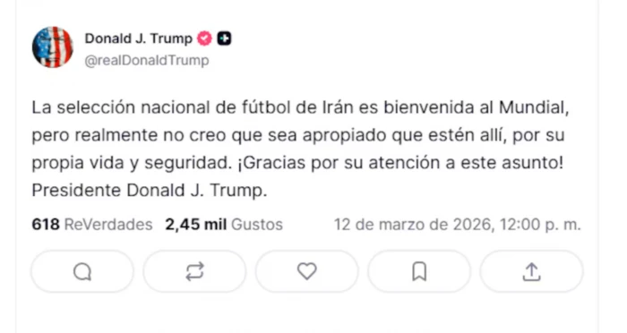 Trump sugirió que Irán no compita por "su propia seguridad"