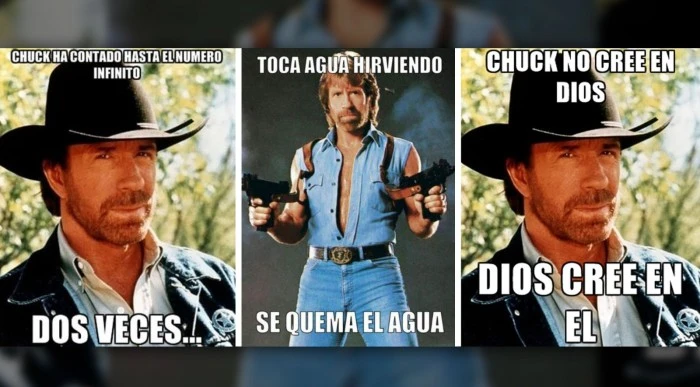 A partir de ahí, Norris se consolidó como estrella de acción de los años 80, cuando gracias a las películas las artes marciales estaban en un ascenso a la popularidad absoluta. Missing in Action y The Delta Force, en las que interpretó a héroes duros, justicieron y hombres habilidosos en el combate, son algunos de los ejemplos en los que se pudo ver a Chuck hacer auténticas técnicas de artes marciales.En los años 90 amplió su fama con la reconocida serie de televisión Walker, Texas Ranger, lo que reforzó su imagen de defensor de la justicia. Gracias a esta serie, el artista marcial creció a tal punto que quedó inmortalizado como un hombre indestructible, popularizándose aun más con la llegada del internet, mostrándolo como un hombre invencible.Los memes de Chuck Norris siempre fueron mostrándolo como un hombre imposible de vencer