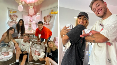 El tierno encuentro entre los ex GH y las gemelas de Daniela Celis