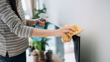 Enterate cuál es el mejor truco para limpiar el tele sin rayarlo ni dejar pelusas